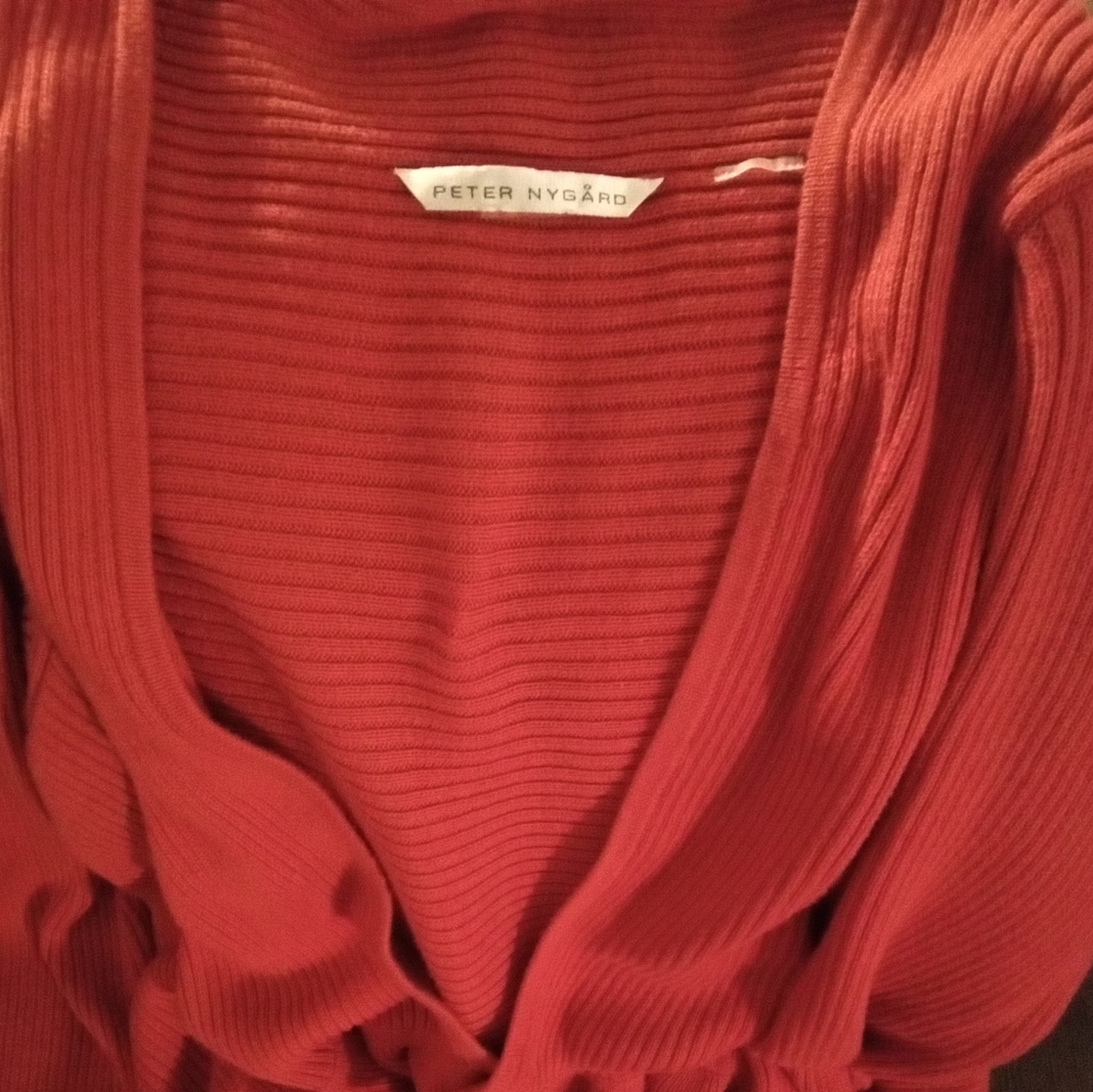 Nygard Red Open Sweater XL - Picture 4 of 4
